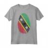 Saint Kitts e Nevis Bandiera - T-shirt con Impronte Digitali per Cittadini Orgogliosi - Regalo Patriottico per Compleanno o Anniversario