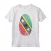 Saint Kitts e Nevis Bandiera - T-shirt con Impronte Digitali per Cittadini Orgogliosi - Regalo Patriottico per Compleanno o Anniversario