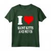 Cuore Rosso Amo Saint Kitts And Nevis - Maglietta Leggera con Taglio Classico e Doppia Cucitura