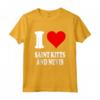 Cuore Rosso Amo Saint Kitts And Nevis - Maglietta Leggera con Taglio Classico e Doppia Cucitura