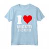 Cuore Rosso Amo Saint Kitts And Nevis - Maglietta Leggera con Taglio Classico e Doppia Cucitura