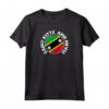 Saint Kitts e Nevis - Bandiera Paese Con Grunge Distressed S Maglietta - Souvenir Culturale di Orgoglio Patriottico