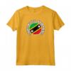 Saint Kitts e Nevis - Bandiera Paese Con Grunge Distressed S Maglietta - Souvenir Culturale di Orgoglio Patriottico