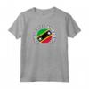 Saint Kitts e Nevis - Bandiera Paese Con Grunge Distressed S Maglietta - Souvenir Culturale di Orgoglio Patriottico