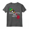 Bandiera e Mappa Saint Kitts e Nevis - Orgoglioso e Patriottico Maglietta per Kittiani e Nevisiani - Mostra le tue Radici e DNA Kittiano e Nevisiano