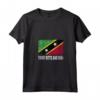 Donna Saint Kitts e Nevis Bandiera Paese Maglietta con Collo a V - Souvenir Grunge di Saint Kitts e Nevis per Uomini e Donne