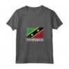 Donna Saint Kitts e Nevis Bandiera Paese Maglietta con Collo a V - Souvenir Grunge di Saint Kitts e Nevis per Uomini e Donne