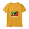 Donna Saint Kitts e Nevis Bandiera Paese Maglietta con Collo a V - Souvenir Grunge di Saint Kitts e Nevis per Uomini e Donne