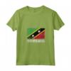 Donna Saint Kitts e Nevis Bandiera Paese Maglietta con Collo a V - Souvenir Grunge di Saint Kitts e Nevis per Uomini e Donne