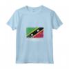 Donna Saint Kitts e Nevis Bandiera Paese Maglietta con Collo a V - Souvenir Grunge di Saint Kitts e Nevis per Uomini e Donne