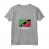 Donna Saint Kitts e Nevis Bandiera Paese Maglietta con Collo a V - Souvenir Grunge di Saint Kitts e Nevis per Uomini e Donne