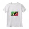 Donna Saint Kitts e Nevis Bandiera Paese Maglietta con Collo a V - Souvenir Grunge di Saint Kitts e Nevis per Uomini e Donne