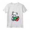 Donna Bandiera di Saint Kitts e Nevis Panda Pride Saint Kitts e Nevis Maglietta con Collo a V - Ideale per Mostrare l'Orgoglio di Saint Kitts e Nevis