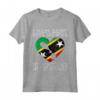 Ho Saint Kitts e Nevis sulla mia camicia e nel mio cuore - Maglietta con Design Bandiera per Cittadini di Saint Kitts e Nevis
