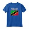Saint Kitts e Nevis - Bandiera Paese Con Grunge Distressed S Maglietta Souvenir - Ideale per Compleanno o Natale