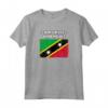 Saint Kitts e Nevis - Bandiera Paese Con Grunge Distressed S Maglietta Souvenir - Ideale per Compleanno o Natale