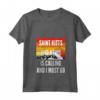 Donna Saint Kitts e Nevis stanno chiamando e devo andare Maglietta con Collo a V - Design Vintage Tramonto Montagna - Ideale come Regalo per Viaggiatori