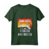 Donna Saint Kitts e Nevis stanno chiamando e devo andare Maglietta con Collo a V - Design Vintage Tramonto Montagna - Ideale come Regalo per Viaggiatori
