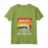 Donna Saint Kitts e Nevis stanno chiamando e devo andare Maglietta con Collo a V - Design Vintage Tramonto Montagna - Ideale come Regalo per Viaggiatori