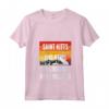Donna Saint Kitts e Nevis stanno chiamando e devo andare Maglietta con Collo a V - Design Vintage Tramonto Montagna - Ideale come Regalo per Viaggiatori
