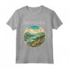 Saint Kitts e Nevis Scenario Art Deco Maglietta - Souvenir Unico per Viaggiatori e Turisti