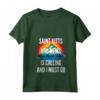 Donna Saint Kitts e Nevis È Calling E Devo Go - Maglietta Arcobaleno con Collo a V - Ideale per Chi Ama Viaggiare