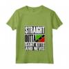 Donna Straight Outta Saint Kitts e Nevis Bandiera Maglietta con Collo a V - Ideale come Souvenir dell'Isola