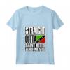 Donna Straight Outta Saint Kitts e Nevis Bandiera Maglietta con Collo a V - Ideale come Souvenir dell'Isola