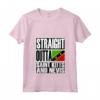 Donna Straight Outta Saint Kitts e Nevis Bandiera Maglietta con Collo a V - Ideale come Souvenir dell'Isola