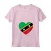 Donna Saint Kitts e Nevis Amore Maglietta con Collo a V - Mostra il Tuo Orgoglio per le Isole Saint Kitts e Nevis