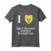 I love Saint Vincent and the Grenadines Flag T-shirt - Maglietta Nazionale Patriottica Invecchiata - Ideale per Uomini, Donne e Bambini