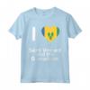 I love Saint Vincent and the Grenadines Flag T-shirt - Maglietta Nazionale Patriottica Invecchiata - Ideale per Uomini, Donne e Bambini