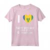 I love Saint Vincent and the Grenadines Flag T-shirt - Maglietta Nazionale Patriottica Invecchiata - Ideale per Uomini, Donne e Bambini