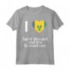 I love Saint Vincent and the Grenadines Flag T-shirt - Maglietta Nazionale Patriottica Invecchiata - Ideale per Uomini, Donne e Bambini