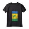Donna Saint Vincent and the Grenadines Kingstown Distressed Flag Maglietta con Collo a V - National Pride Apparel for Natives