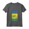 Donna Saint Vincent and the Grenadines Kingstown Distressed Flag Maglietta con Collo a V - National Pride Apparel for Natives