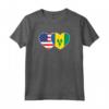 Maglietta a due cuori con bandiera USA SAINT VINCENT E THE GRENADINES - Esprimi il tuo amore per la patria con stile patriottico