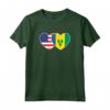 Maglietta a due cuori con bandiera USA SAINT VINCENT E THE GRENADINES - Esprimi il tuo amore per la patria con stile patriottico