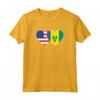 Maglietta a due cuori con bandiera USA SAINT VINCENT E THE GRENADINES - Esprimi il tuo amore per la patria con stile patriottico