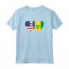 Maglietta a due cuori con bandiera USA SAINT VINCENT E THE GRENADINES - Esprimi il tuo amore per la patria con stile patriottico