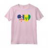 Maglietta a due cuori con bandiera USA SAINT VINCENT E THE GRENADINES - Esprimi il tuo amore per la patria con stile patriottico
