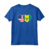 Maglietta a due cuori con bandiera USA SAINT VINCENT E THE GRENADINES - Esprimi il tuo amore per la patria con stile patriottico