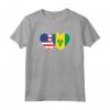 Maglietta a due cuori con bandiera USA SAINT VINCENT E THE GRENADINES - Esprimi il tuo amore per la patria con stile patriottico