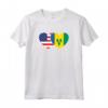 Maglietta a due cuori con bandiera USA SAINT VINCENT E THE GRENADINES - Esprimi il tuo amore per la patria con stile patriottico