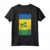 Saint Vincent and the Grenadines Kingstown Distressed Flag Maglietta - Show Your SVG Pride with this Unique Design