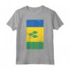 Saint Vincent and the Grenadines Kingstown Distressed Flag Maglietta - Show Your SVG Pride with this Unique Design