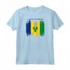 Schizzo di Mappa di St. Vincent e Grenadine e Bandiera - Maglia con Maniche Raglan per gli Amanti di SVG - Ideale per Viaggiatori e Orgogliosi Residenti di SVG