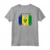 Schizzo di Mappa di St. Vincent e Grenadine e Bandiera - Maglia con Maniche Raglan per gli Amanti di SVG - Ideale per Viaggiatori e Orgogliosi Residenti di SVG