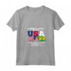 Sao Tome And Principe - I May Live In USA Maglietta con Collo a V - Africa Design - Leggera e Taglio Classico