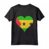 São Tomé e Principe Sao Tomean Flag Cuore Maglietta - Ideale regalo personalizzato per chi ha radici da Sao Tome e Principe